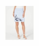 Charter Club Womens 8 Dusty Robin Combo Striped Graphic Pull On Skort NW... - $40.32 CAD