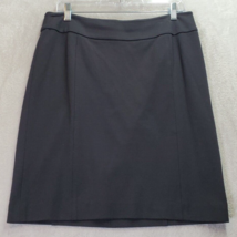 Halogen A Line Skirt Womens Size 10 Black Rayon Casual Dark Wash Back Zipper - £21.79 GBP