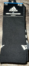 Adidas ~ Mens 3-Pair Crew Mountain Socks Black White Polyester Blend ~ S... - $31.02 CAD