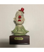 J. Garsia clown Clown Statue Figurine Glossy Porcelain Colorful Olivieri - $57.70 CAD