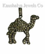 Victorian 1.59ct Rose Cut Diamond Very Cute Camel Wedding Pendant  - $540.92