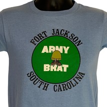 Fort Jackson Army Brat Youth Vintage 80s T Shirt X-Large 18 Blue Military Kids - $29.63