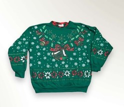 Vintage 80’s Christmas Holiday Crewneck Sweatshirt Medium By Nutcracker - £18.65 GBP