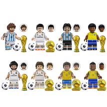 Football World Cup Real Madrid CF Pele Modric Neymar Haaland 8pcs Minifigures - £14.13 GBP