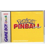 Nintendo Gameboy Color Pokemon Pinball Instruction Manual Rare HTF - $650.52 MXN