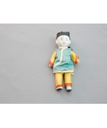 Miniature 4&quot; Japanese Boy Doll Jointed Bisque Silk Clothing - £23.90 GBP