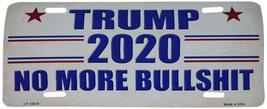 K&#39;s Novelties Trump 2020 No More BS Bullsht White 6&quot;x12&quot; Aluminum Licens... - $4.88