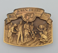 Vtg 1987 John Deere 150 Year Commemorative Belt Buckle 1837-1987 - £11.19 GBP