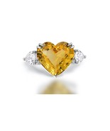 1200 Custom Vintage Inspired Yellow Sapphire &amp; Diamond Floral Engagement... - $3,550.00