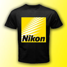 Nikon Logo Digital Camera Photography Black T-Shirt Size S-3XL - £13.86 GBP+