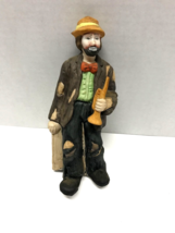 Emmett Kelly Hobo Clown 9" Trumpet 1984 Figurine Porcelain Collectible Flambro - $44.99