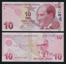 Turkey 10 Türk Lirasi. 2009 UNC. Banknote Cat# P.223a - $14.08