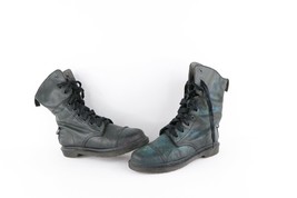 Dr Martens Womens 11 Aimilita Paint Splatter Herringbone Roll Down Combat Boots - £151.04 GBP