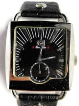 Marc Ecko Rhino E85013G1 Men's Dress Black Leather Watch Analog Quartz New Batt - $74.25