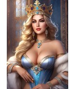 Curvy Princess Ai Digital Image Picture Photo Wallpaper Trading Card JPE... - £1.54 GBP