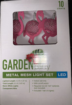 Pink Flamingo Tropical Summer String Lights Metal Mesh Indoor Pool Party Patio - £5.26 GBP