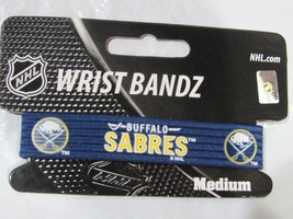 NHL Buffalo Sabres Wrist Band Bandz Officially Licensed Size Medium by S... - £13.56 GBP