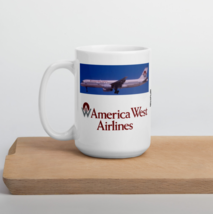 Nostalgic Legacy America West Airlines White Glossy Coffee Tea Mug - £13.22 GBP+