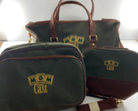 Vintage 3 Piece MGM Grand Cast Duffel Bag Toiletry Travel Set Green Pebble - $98.99