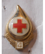 American Red Cross Donor Pin 4 Gallon Blood Donation Vintage Ballou Back... - £7.81 GBP