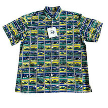 Yuime David’s Wear Men’s Hawaiian Shirt Sz L Various Dinosaur Print NWT  - £30.59 GBP