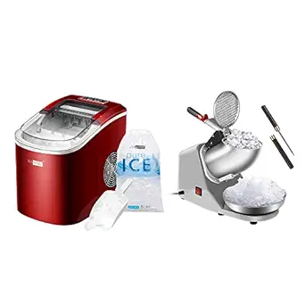 Electric Portable Compact Countertop Automatic Ice Cube Maker Red With E... - $324.99