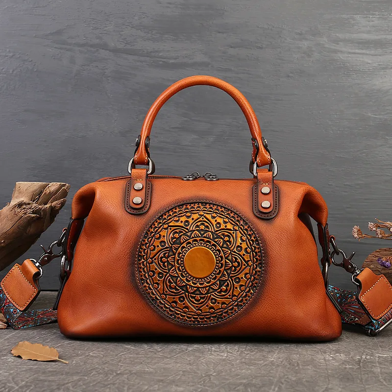  Retro Handmade Women Handbag For Ladies  Leather Should Bags Bohemian Style Sof - £91.10 GBP