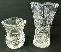 Pressed Glass Mini Vase &amp; Small Vase EAGP Set of 2 - £10.30 GBP