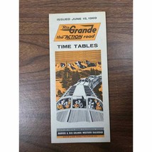 Denver and Rio Grande Western Railroad Passenger Timetable June 1969 - $12.65