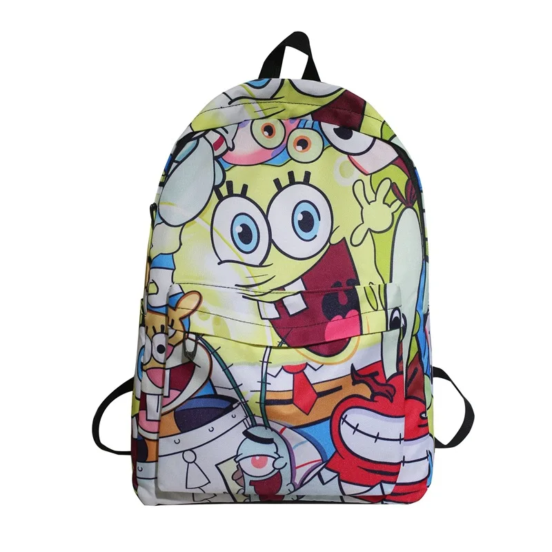 SpongeBob Backpack Waterproof Graffiti Backpack for Women Korean Schoolbag Kawai - $138.98