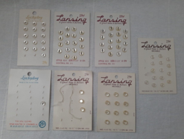 80+ Vintage Buttons Teeny Tiny Doll - Baby - Craft White 1/4&quot; Size 10 &amp; 12 Cards - £11.64 GBP