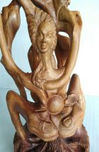 Wooden Abstract Figural Sculpture Statue Carved by Alicia Fernandez Pomares Cuba image 5