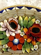 Vintage Italian Micro Mosaic Millefiori Floral Brooch 1.75 Inch Stamped ... - £29.70 GBP