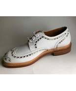 NEW ROBERT CLERGERIE White Aroeloc Studded Brogue Derby Shoes (Size 6 M) - £235.94 GBP