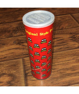 Pringles Can Red All Over Logo Empty Multi-Logo Canister Vintage - £9.50 GBP