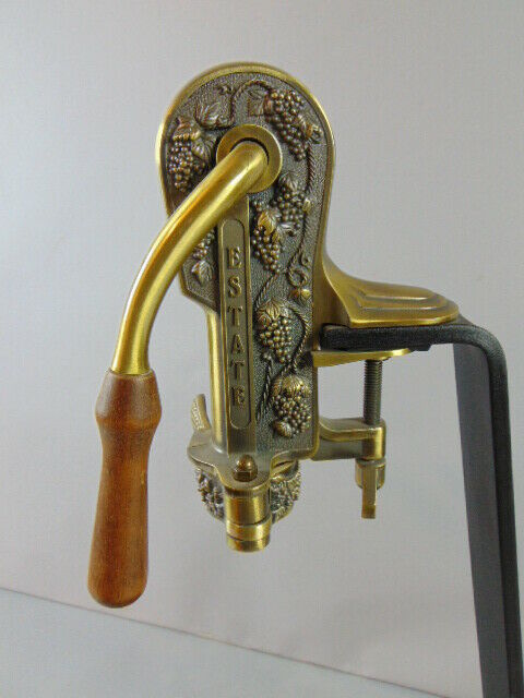 Buy the Antique Monterey Brass Table Top Wine Bottle Opener / Stand &  Corkscrew