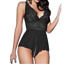 Women Lace Sexy Passion Lingerie Backless Halter Babydoll G-string Dress - £15.97 GBP