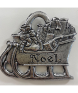 Vintage Metal 1958 NOEL Santa Sleigh Christmas Ornament - €21,08 EUR