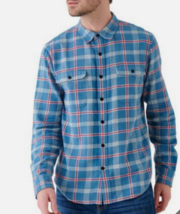 Lucky Brand Men&#39;s Button-Down Humboldt Woven Plaid Flannel Shirt Sz S BL... - £10.26 GBP
