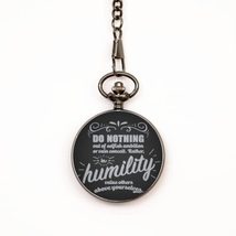 Motivational Christian Pocket Watch, Do Nothing Out of Selfish Ambition ... - $39.15