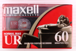 2x Maxell UR 60 Minutes Type 1 Normal Blank Cassette Tape Sealed - Crack... - $5.69