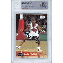 Gary Payton Seattle Supersonics Autograph 2000 Topps Team USA Sonics Auto BGS - £101.18 GBP