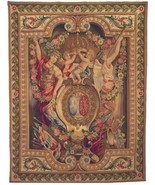 Tapestry Aubusson Garlands Garland 65x85 85x65 Red With Backing and Rod P - £3,426.33 GBP