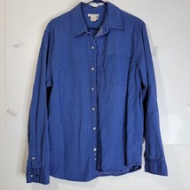 Carbon 2 Cobalt men&#39;s blue Button Down Shirt S Med 100% cotton Swiss Dot - £16.61 GBP