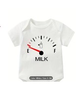 Baby Casual Cute Bodysuits, Milk Countdown Print 0-3 M - $278.96 MXN