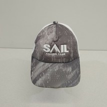 SAIL Fishing Team Hat Men&#39;s Snapback Gray White Baseball Hat Cap - $10.78