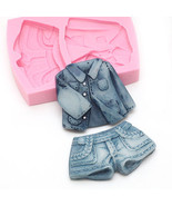 Denim Shorts Jacket Suit Fondant Resin Silicone Mold - £8.21 GBP