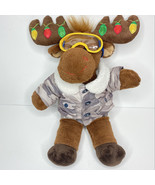 Moose Plush Build A Bear Christmas Lights Winter Jacket BAB Stuffed Anim... - £15.18 GBP