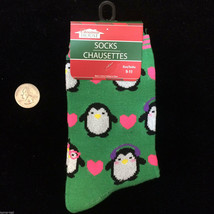 Funky Cute Novelty Penguin Love Heart Casual Crew Socks Lolita Fun Cheer Costume - £3.34 GBP