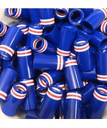 12 Ultra-Premium Quality Iron Ferrules Blue with White &amp; Red Rings 1” - €32,99 EUR